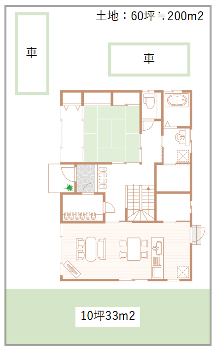 10坪の広さを示す図